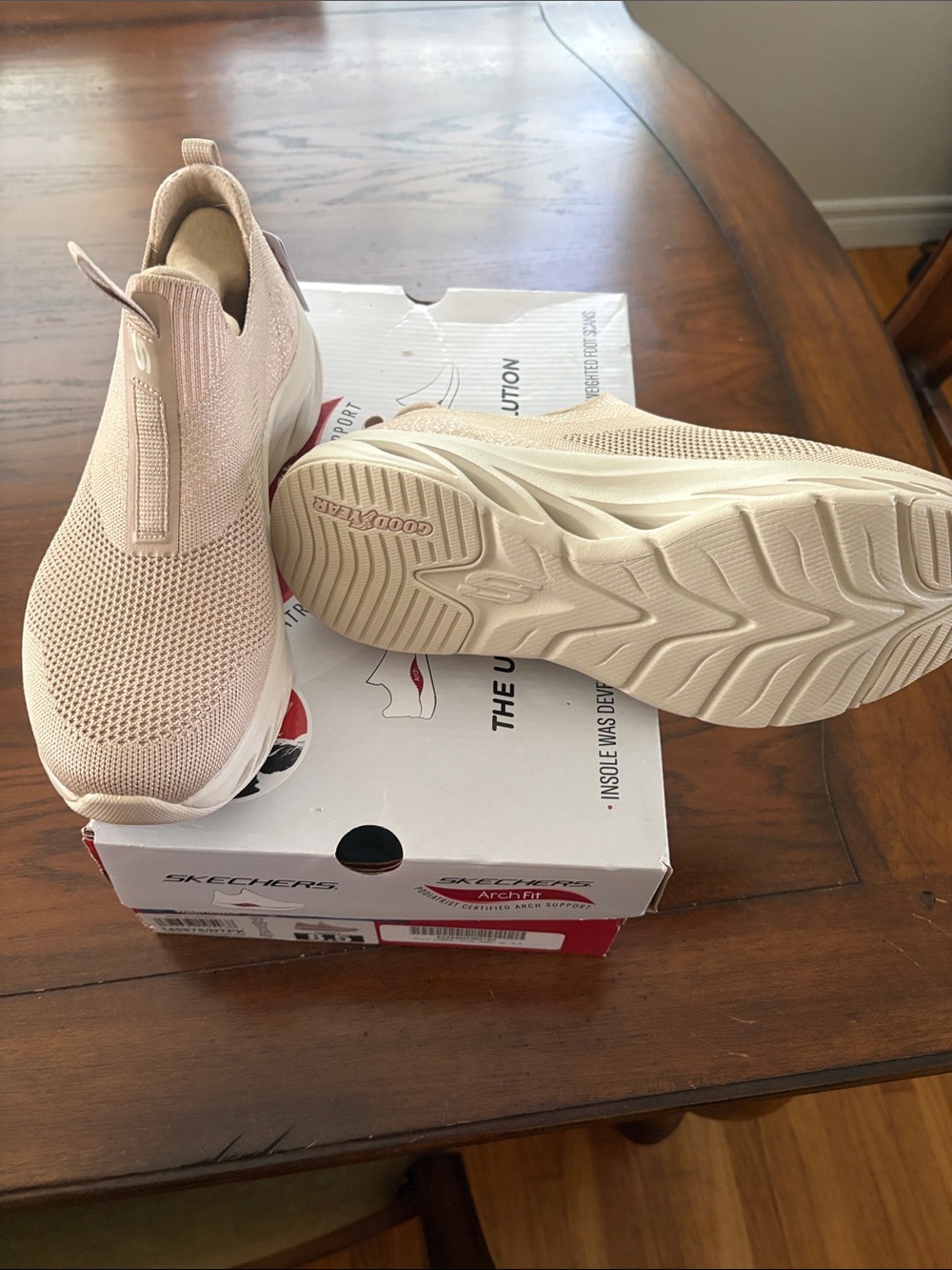 Skechers Women's Slip-On Knit Sneakers in Light Pink